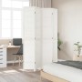Biombo separador de 4 paneles madera maciza Paulownia blanco de , Divisores de ambientes - Ref: Foro24-358836, Precio: 142,97...