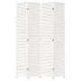Biombo separador de 4 paneles madera maciza Paulownia blanco de , Divisores de ambientes - Ref: Foro24-358836, Precio: 142,97...