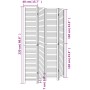 Biombo separador de 4 paneles madera maciza Paulownia blanco de , Divisores de ambientes - Ref: Foro24-358836, Precio: 142,97...