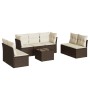 Set sofás de jardín 8 piezas y cojines ratán sintético marrón de , Conjuntos de jardín - Ref: Foro24-3249262, Precio: 499,13 ...