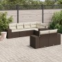 Juego de sofás de jardín 7 piezas con cojines ratán PE marrón de , Conjuntos de jardín - Ref: Foro24-3222812, Precio: 527,52 ...