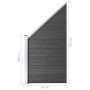 Panel de valla WPC negro 95x(105-180) cm de vidaXL, Paneles de vallas - Ref: Foro24-148974, Precio: 115,72 €, Descuento: %