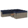Set de sofás de jardín 11 pzas y cojines ratán sintético gris de , Conjuntos de jardín - Ref: Foro24-3256173, Precio: 794,73 ...