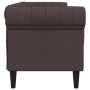 Sofá Chesterfield de 3 plazas tela marrón oscuro de , Sofás - Ref: Foro24-372559, Precio: 282,50 €, Descuento: %