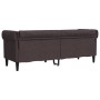 Sofá Chesterfield de 3 plazas tela marrón oscuro de , Sofás - Ref: Foro24-372559, Precio: 282,50 €, Descuento: %