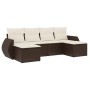 Set sofás de jardín 6 piezas y cojines ratán sintético marrón de , Sofás modulares de exterior - Ref: Foro24-3221722, Precio:...