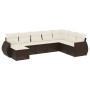 Set sofás de jardín 8 piezas y cojines ratán sintético marrón de , Sofás modulares de exterior - Ref: Foro24-3221762, Precio:...