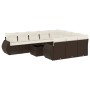 Set de sofás de jardín 11 pzas cojines ratán sintético marrón de , Sofás modulares de exterior - Ref: Foro24-3221902, Precio:...