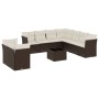 Set de sofás de jardín 10 pzas y cojines ratán sintético marrón de , Conjuntos de jardín - Ref: Foro24-3217853, Precio: 647,6...
