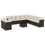 Set de sofás de jardín y cojines 12 pzas ratán sintético marrón de , Conjuntos de jardín - Ref: Foro24-3217893, Precio: 795,5...