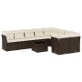 Set de sofás de jardín 10 pzas y cojines ratán sintético marrón de , Conjuntos de jardín - Ref: Foro24-3218183, Precio: 620,0...