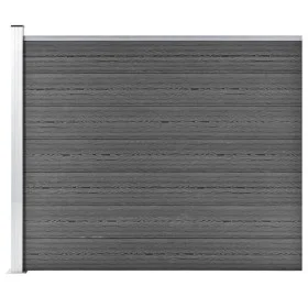 Panel de valla WPC negro 175x146 cm de vidaXL, Paneles de vallas - Ref: Foro24-148985, Precio: 203,51 €, Descuento: %