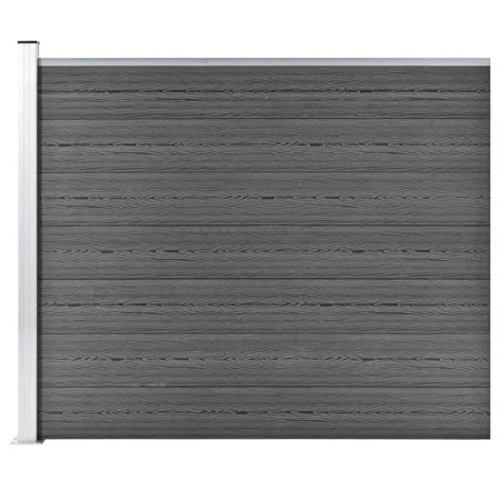 Schwarzes WPC-Zaunelement 175 x 146 cm von vidaXL, Zaunpaneele - Ref: Foro24-148985, Preis: 203,51 €, Rabatt: %