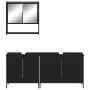 Juego de muebles de baño 3 pzas madera contrachapada negro de , Muebles de baño - Ref: Foro24-3214670, Precio: 158,68 €, Desc...