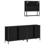 Juego de muebles de baño 3 pzas madera contrachapada negro de , Muebles de baño - Ref: Foro24-3214670, Precio: 158,68 €, Desc...