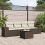 Set comedor de jardín 5 piezas y cojines ratán sintético marrón de , Conjuntos de jardín - Ref: Foro24-3254630, Precio: 338,6...