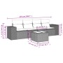 Set comedor de jardín 5 piezas y cojines ratán sintético marrón de , Conjuntos de jardín - Ref: Foro24-3254630, Precio: 338,6...