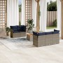 Set de sofás de jardín 6 pzas con cojines ratán sintético gris de , Conjuntos de jardín - Ref: Foro24-3255816, Precio: 459,80...
