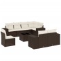 Set de sofás de jardín 9 pzas y cojines ratán sintético marrón de , Conjuntos de jardín - Ref: Foro24-3222852, Precio: 656,36...