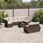 Set de sofás de jardín 10 pzas y cojines ratán sintético marrón de , Sofás modulares de exterior - Ref: Foro24-3221832, Preci...