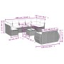 Set de sofás de jardín 10 pzas y cojines ratán sintético marrón de , Sofás modulares de exterior - Ref: Foro24-3221832, Preci...