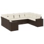 Set de sofás de jardín 9 pzas y cojines ratán sintético marrón de , Conjuntos de jardín - Ref: Foro24-3223002, Precio: 594,45...