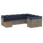 Set de sofás de jardín 10 pzas con cojines ratán sintético gris de , Conjuntos de jardín - Ref: Foro24-3256159, Precio: 728,8...