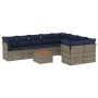 Set de sofás de jardín 10 pzas con cojines ratán sintético gris de , Conjuntos de jardín - Ref: Foro24-3256152, Precio: 728,8...