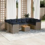 Set de sofás de jardín 10 pzas con cojines ratán sintético gris de , Conjuntos de jardín - Ref: Foro24-3256138, Precio: 728,8...