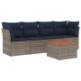Set de sofás de jardín 5 pzas con cojines ratán sintético gris de , Conjuntos de jardín - Ref: Foro24-3255809, Precio: 347,79...