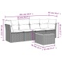 Set de sofás de jardín 5 pzas con cojines ratán sintético gris de , Conjuntos de jardín - Ref: Foro24-3255809, Precio: 347,79...
