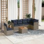 Set de sofás de jardín 7 pzas con cojines ratán sintético gris de , Conjuntos de jardín - Ref: Foro24-3255998, Precio: 512,23...