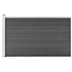 Panel de valla WPC negro 175x105 cm de vidaXL, Paneles de vallas - Ref: Foro24-148976, Precio: 143,78 €, Descuento: %