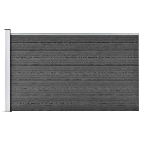 Panel de valla WPC negro 175x105 cm de vidaXL, Paneles de vallas - Ref: Foro24-148976, Precio: 157,93 €, Descuento: %