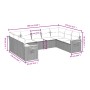 Set de sofás de jardín 9 pzas con cojines ratán sintético negro de , Conjuntos de jardín - Ref: Foro24-3227114, Precio: 736,9...