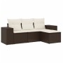Set de sofás de jardín 4 pzas y cojines ratán sintético marrón de , Conjuntos de jardín - Ref: Foro24-3254810, Precio: 281,64...