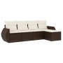 Set comedor de jardín 5 piezas y cojines ratán sintético marrón de , Conjuntos de jardín - Ref: Foro24-3221292, Precio: 317,7...