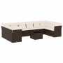 Set de sofás de jardín 11 pzas cojines ratán sintético marrón de , Conjuntos de jardín - Ref: Foro24-3218213, Precio: 714,29 ...