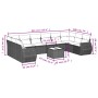 Set de sofás de jardín 10 pzas y cojines ratán sintético marrón de , Sofás modulares de exterior - Ref: Foro24-3221872, Preci...