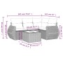 Set comedor de jardín 5 piezas y cojines ratán sintético marrón de , Conjuntos de jardín - Ref: Foro24-3221322, Precio: 363,9...