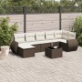 Set sofás de jardín 8 piezas y cojines ratán sintético marrón de , Sofás modulares de exterior - Ref: Foro24-3221692, Precio:...