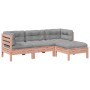 Set de sofás jardín 4 pzas con cojines madera abeto Douglas de , Conjuntos de jardín - Ref: Foro24-3299382, Precio: 338,29 €,...
