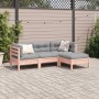 Set de sofás jardín 4 pzas con cojines madera abeto Douglas de , Conjuntos de jardín - Ref: Foro24-3299382, Precio: 338,29 €,...