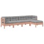 Set de sofás jardín 5 pzas con cojines madera abeto Douglas de , Conjuntos de jardín - Ref: Foro24-3299394, Precio: 431,85 €,...