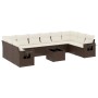 Set de sofás de jardín 11 pzas cojines ratán sintético marrón de , Conjuntos de jardín - Ref: Foro24-3220682, Precio: 725,50 ...