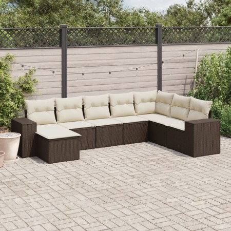 Set sofás de jardín 8 piezas y cojines ratán sintético marrón de , Conjuntos de jardín - Ref: Foro24-3222962, Precio: 525,12 ...
