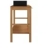 Mueble tocador madera teca maciza con lavabos de mármol negro de vidaXL, Tocadores de baño - Ref: Foro24-3058166, Precio: 457...