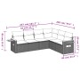 Set de sofás de jardín 6 pzas con cojines ratán sintético negro de , Conjuntos de jardín - Ref: Foro24-3226841, Precio: 495,6...