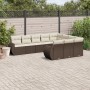 Set de sofás de jardín 10 pzas y cojines ratán sintético marrón de , Conjuntos de jardín - Ref: Foro24-3254230, Precio: 651,3...