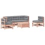 Juego de muebles jardín 6 pzas y cojines madera abeto Douglas de , Conjuntos de jardín - Ref: Foro24-3250718, Precio: 686,57 ...